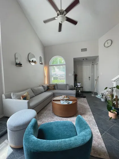 A living room cleaned by Kempt